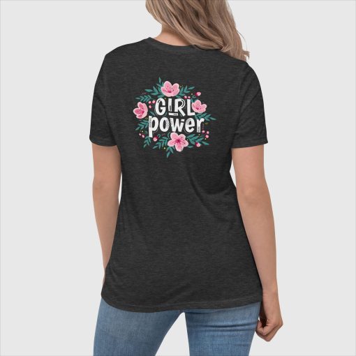 Girl Power Bella + Canvas 6400 Women’s Relaxed Short Sleeve Jersey T-Shirt | Large Center Back Print | 20240415 - Image 6