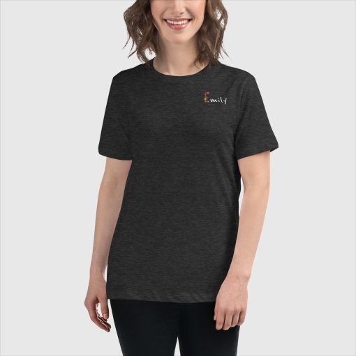 Girl Power Bella + Canvas 6400 Women’s Relaxed Short Sleeve Jersey T-Shirt | <span class="withname">With Your Name</span> On Left Chest and Large Center Back Print | 20240415 - Image 13