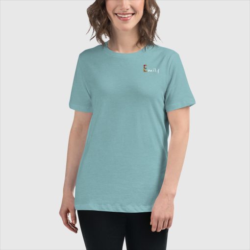 Girl Power Bella + Canvas 6400 Women’s Relaxed Short Sleeve Jersey T-Shirt | <span class="withname">With Your Name</span> On Left Chest and Large Center Back Print | 20240415 - Image 17