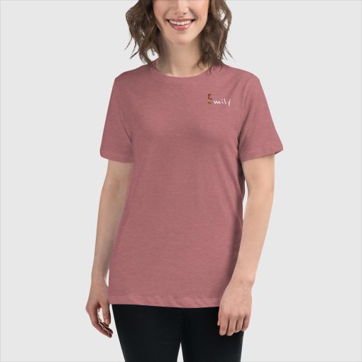 Girl Power Bella + Canvas 6400 Women’s Relaxed Short Sleeve Jersey T-Shirt | <span class="withname">With Your Name</span> On Left Chest and Large Center Back Print | 20240415 - Image 15