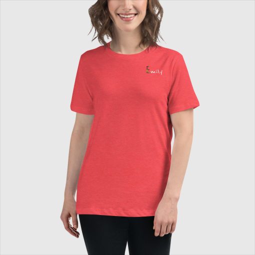 Girl Power Bella + Canvas 6400 Women’s Relaxed Short Sleeve Jersey T-Shirt | <span class="withname">With Your Name</span> On Left Chest and Large Center Back Print | 20240415 - Image 18