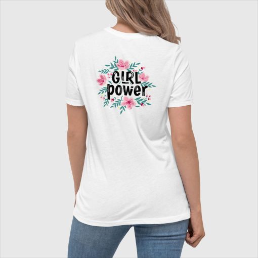 Girl Power Bella + Canvas 6400 Women’s Relaxed Short Sleeve Jersey T-Shirt | Large Center Back Print | 20240415 - Image 10