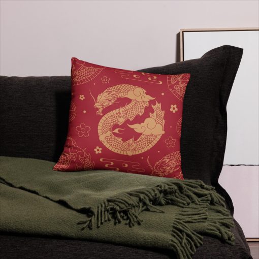 Chinese Dragon Pillow 18×18 inches | 2024041802