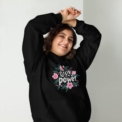 Girl Power Women’s Heavy Blend Hoodie | Gildan 18500 | Large Center Front Print (20240415) - Image 2