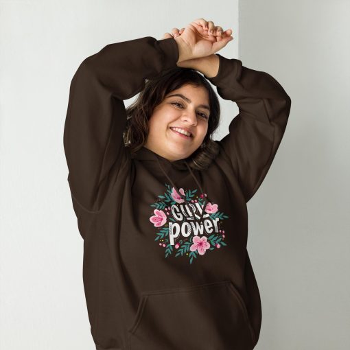 Girl Power Women’s Heavy Blend Hoodie | Gildan 18500 | Large Center Front Print (20240415) - Image 11