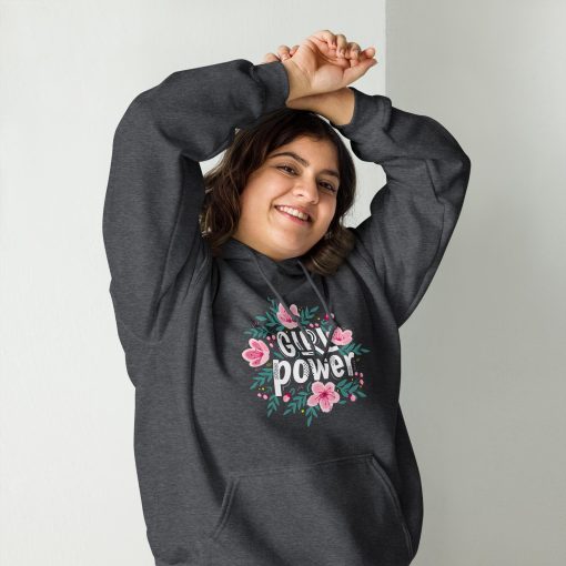 Girl Power Women’s Heavy Blend Hoodie | Gildan 18500 | Large Center Front Print (20240415)