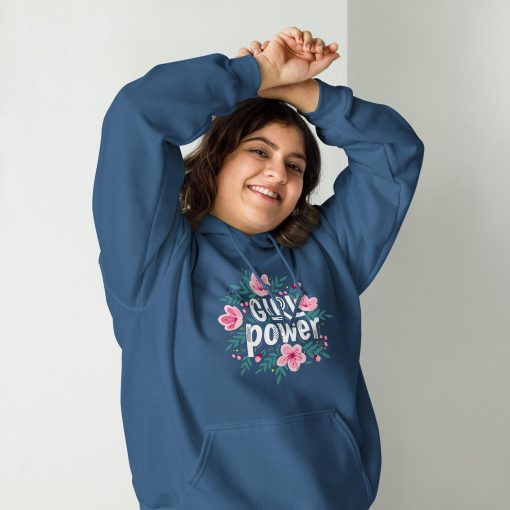 Girl Power Women’s Heavy Blend Hoodie | Gildan 18500 | Large Center Front Print (20240415) - Image 3