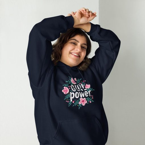 Girl Power Women’s Heavy Blend Hoodie | Gildan 18500 | Large Center Front Print (20240415) - Image 7