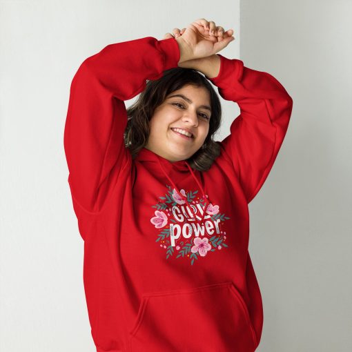 Girl Power Women’s Heavy Blend Hoodie | Gildan 18500 | Large Center Front Print (20240415) - Image 8