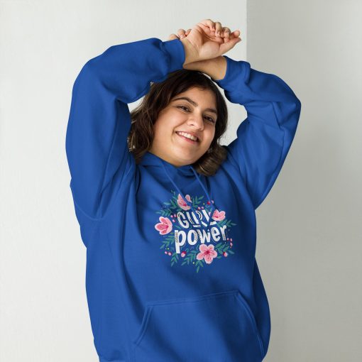 Girl Power Women’s Heavy Blend Hoodie | Gildan 18500 | Large Center Front Print (20240415) - Image 10