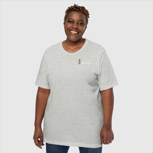 Girl Power Women’s Bella + Canvas 3001 Short Sleeve Jersey T-Shirt |<span class="withname"> With Your Name</span> On Left Chest Print and Large Center Back | 20240415 - Image 13