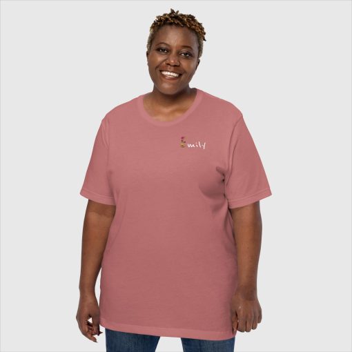 Girl Power Women’s Bella + Canvas 3001 Short Sleeve Jersey T-Shirt |<span class="withname"> With Your Name</span> On Left Chest Print and Large Center Back | 20240415 - Image 19