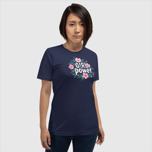 Girl Power Women’s Bella + Canvas 3001 Short Sleeve Jersey T-Shirt | Large Center Front Print | 20240415 - Image 9