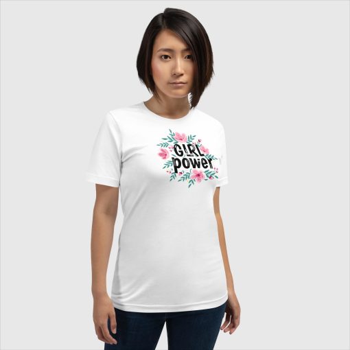 Girl Power Women’s Bella + Canvas 3001 Short Sleeve Jersey T-Shirt | Large Center Front Print | 20240415 - Image 12