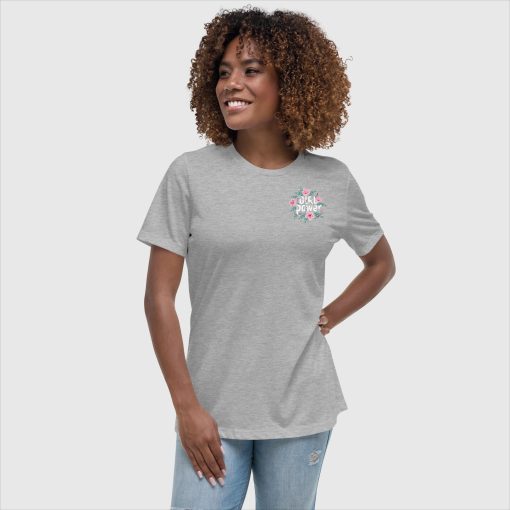 Girl Power Bella + Canvas 6400 Women's Relaxed Short Sleeve Jersey T-Shirt | Left Chest Print | 20240415 - Image 5