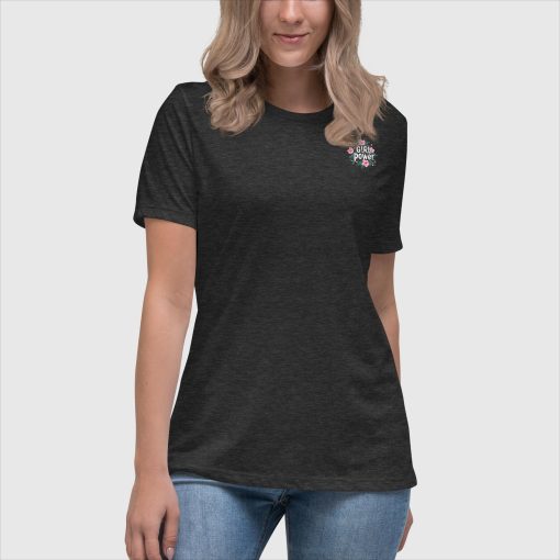 Girl Power Bella + Canvas 6400 Women’s Relaxed Short Sleeve Jersey T-Shirt | Left Chest Print and Large Center Back | 20240415 - Image 16