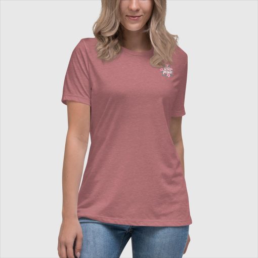 Girl Power Bella + Canvas 6400 Women’s Relaxed Short Sleeve Jersey T-Shirt | Left Chest Print and Large Center Back | 20240415 - Image 17