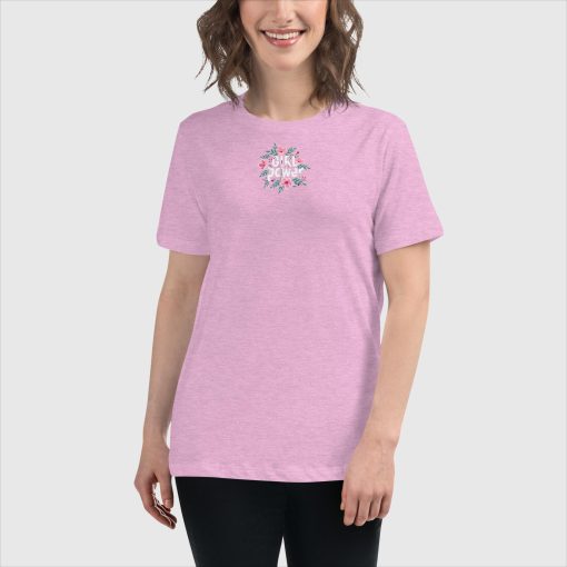 Girl Power Bella + Canvas 6400 Women’s Relaxed Short Sleeve Jersey T-Shirt | Top Center Front Print and Large Center Back | 20240415 - Image 7