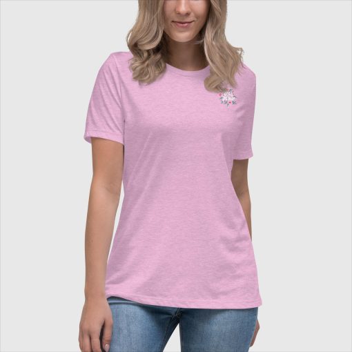 Girl Power Bella + Canvas 6400 Women’s Relaxed Short Sleeve Jersey T-Shirt | Left Chest Print and Large Center Back | 20240415 - Image 11