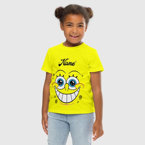 Spongebob All-Over Print Kids Crew Neck T-Shirt <span class="withname">With Your Name</span> | 20240511