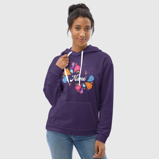 Hand Drawn Festival All-Over Print Women’s Hoodie <span class="withname">With Your Name</span> | 20240520