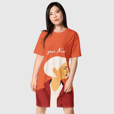 Women T-shirt Dress With Your Name