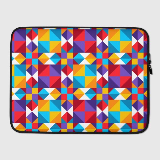 Colorful Geometric Laptop Sleeve | 20240418 - Image 2