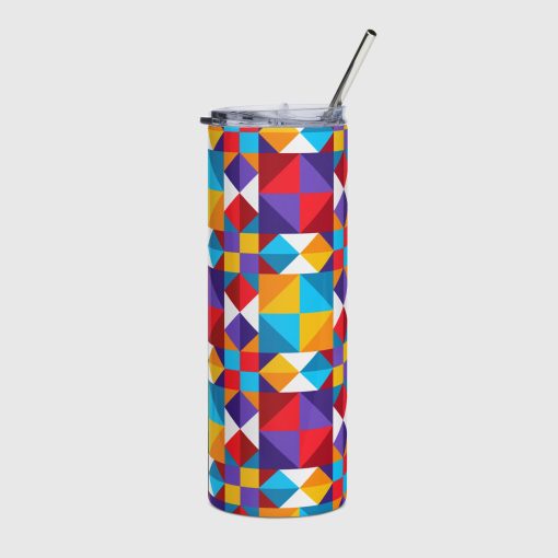 Colorful Geometric Stainless Steel Tumbler | 20240418