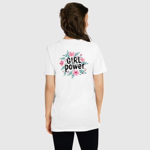 Girl Power Women’s Basic Softstyle T-Shirt Gildan 64000 | Left Chest Print and Large Center Back | 20240415 - Image 14