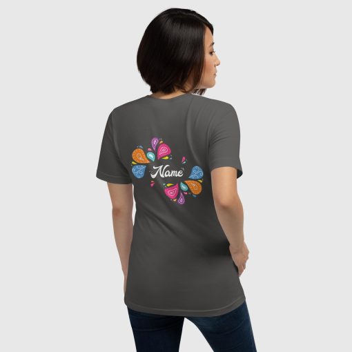 Hand Drawn Festival Bella + Canvas 3001 Short Sleeve Jersey T-Shirt <span class="withname">With Your Name</span> | Left Chest Print and Large Center Back | 20240520 - Image 9