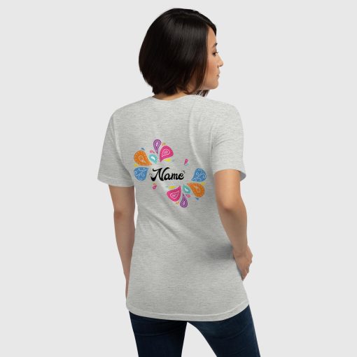 Hand Drawn Festival Bella + Canvas 3001 Short Sleeve Jersey T-Shirt <span class="withname">With Your Name</span> | Left Chest Print and Large Center Back | 20240520 - Image 22