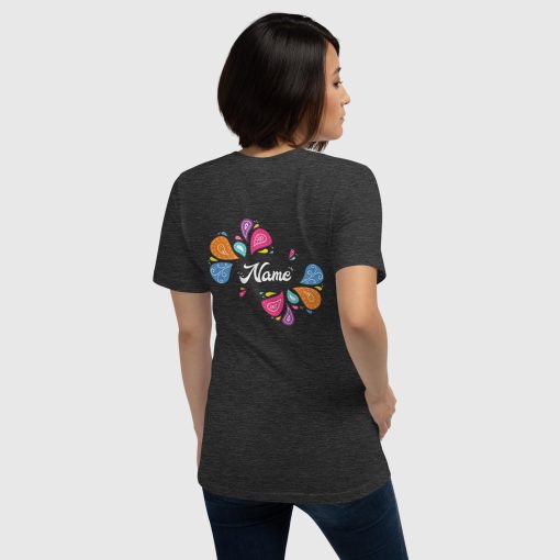 Hand Drawn Festival Bella + Canvas 3001 Short Sleeve Jersey T-Shirt <span class="withname">With Your Name</span> | Left Chest Print and Large Center Back | 20240520 - Image 4