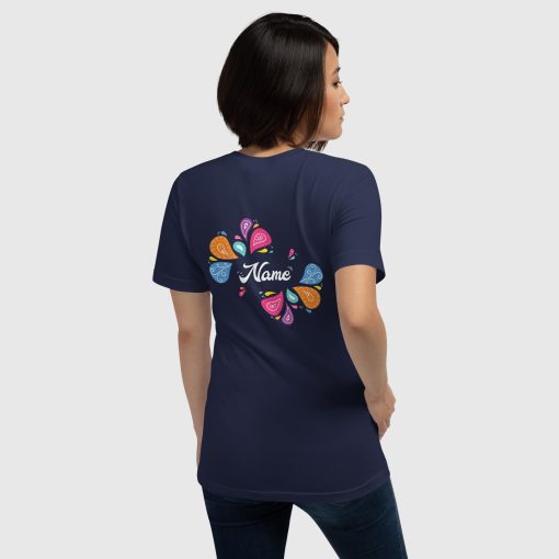 Hand Drawn Festival Bella + Canvas 3001 Short Sleeve Jersey T-Shirt <span class="withname">With Your Name</span> | Left Chest Print and Large Center Back | 20240520 - Image 8