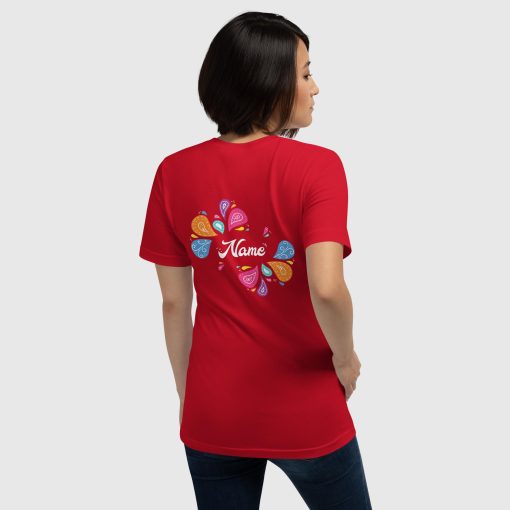 Hand Drawn Festival Bella + Canvas 3001 Short Sleeve Jersey T-Shirt <span class="withname">With Your Name</span> | Left Chest Print and Large Center Back | 20240520 - Image 6