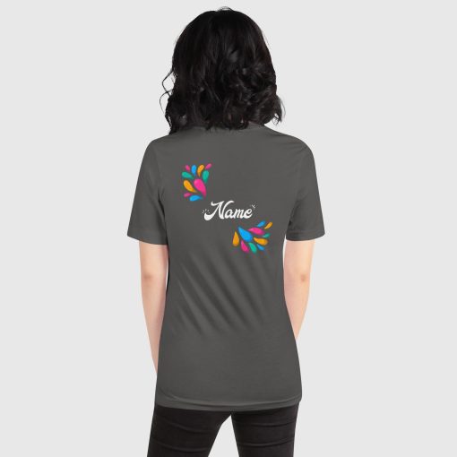 Hand Drawn Festival Bella + Canvas 3001 Short Sleeve Jersey T-Shirt <span class="withname">With Your Name</span> On Left Chest and Large Center Back Print | 2024052901 - Image 10