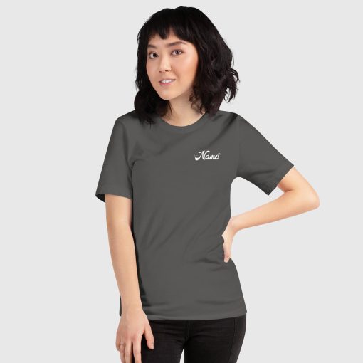 Hand Drawn Festival Bella + Canvas 3001 Short Sleeve Jersey T-Shirt <span class="withname">With Your Name</span> On Left Chest and Large Center Back Print | 2024052901 - Image 19