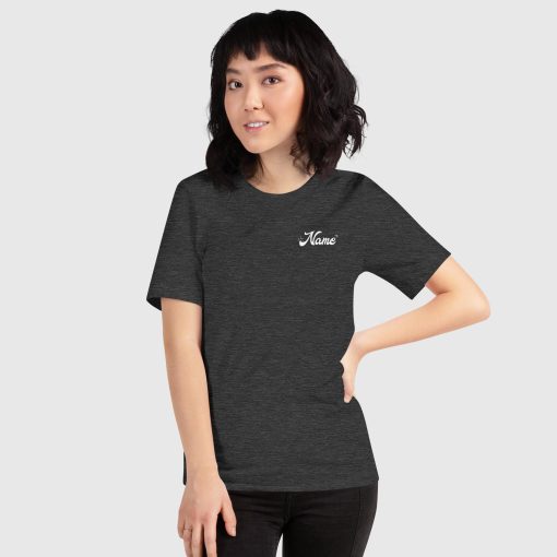 Hand Drawn Festival Bella + Canvas 3001 Short Sleeve Jersey T-Shirt <span class="withname">With Your Name</span> On Left Chest and Large Center Back Print | 2024052901 - Image 13