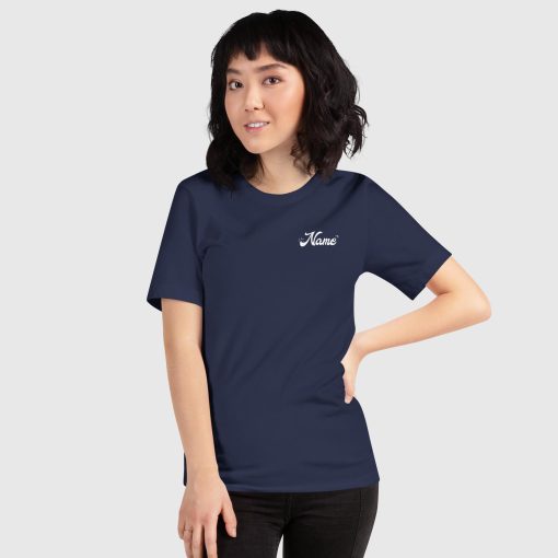 Hand Drawn Festival Bella + Canvas 3001 Short Sleeve Jersey T-Shirt <span class="withname">With Your Name</span> On Left Chest and Large Center Back Print | 2024052901 - Image 18