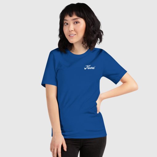 Hand Drawn Festival Bella + Canvas 3001 Short Sleeve Jersey T-Shirt <span class="withname">With Your Name</span> On Left Chest and Large Center Back Print | 2024052901 - Image 17