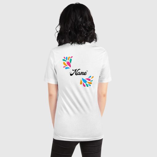 Hand Drawn Festival Bella + Canvas 3001 Short Sleeve Jersey T-Shirt <span class="withname">With Your Name</span> On Left Chest and Large Center Back Print | 2024052901 - Image 22