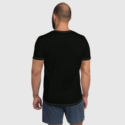 Black Cat All-Over Print Men's Athletic T-shirt <span class="withname">With Your Name</span> | 1507202401 - Image 3