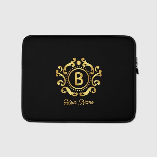 Golden Ornaments Laptop Sleeve <span class="withname">With Your Name</span>| 2024052804