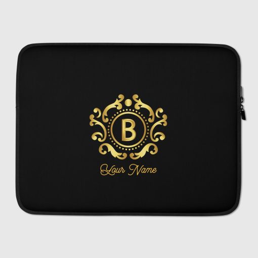 Golden Ornaments Laptop Sleeve <span class="withname">With Your Name</span>| 2024052804 - Image 2