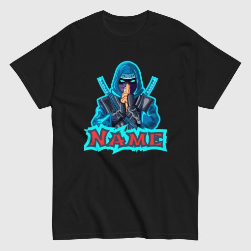 Ninja Men's Classic T Shirt | Gildan 5000 | <span class="withname">With Your Name</span> | Large Center Front Print | 2207202401