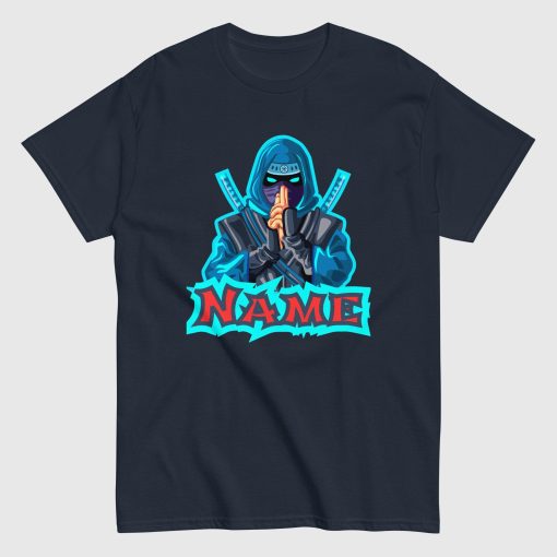 Ninja Men's Classic T Shirt | Gildan 5000 | <span class="withname">With Your Name</span> | Large Center Front Print | 2207202401 - Image 4