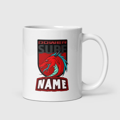 Dragon White Glossy Mug | <span class="withname">With Your Name</span> | 2107202401 - Image 2