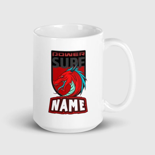 Dragon White Glossy Mug | <span class="withname">With Your Name</span> | 2107202401 - Image 3