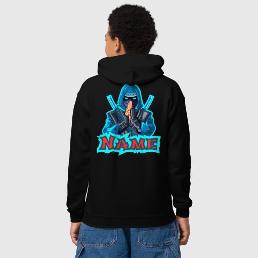 Ninja Youth Heavy Blend Hoodie | Gildan 18500B <span class="withname">With Your Name</span> | Large Center Back Print | 2207202401