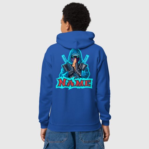 Ninja Youth Heavy Blend Hoodie | Gildan 18500B <span class="withname">With Your Name</span> | Large Center Back Print | 2207202401 - Image 3