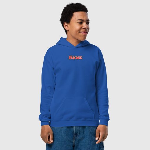 Ninja Youth Heavy Blend Hoodie | Gildan 18500B <span class="withname">With Your Name</span> | Top Center Front Print and Large Center Back | 2207202402 - Image 3